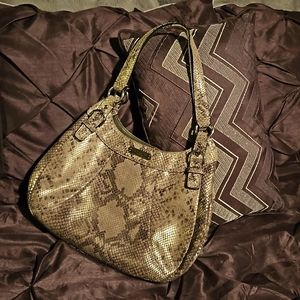 Coach Snakeskin Embossed Leather Handbag